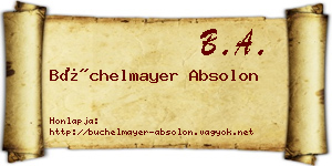 Büchelmayer Absolon névjegykártya